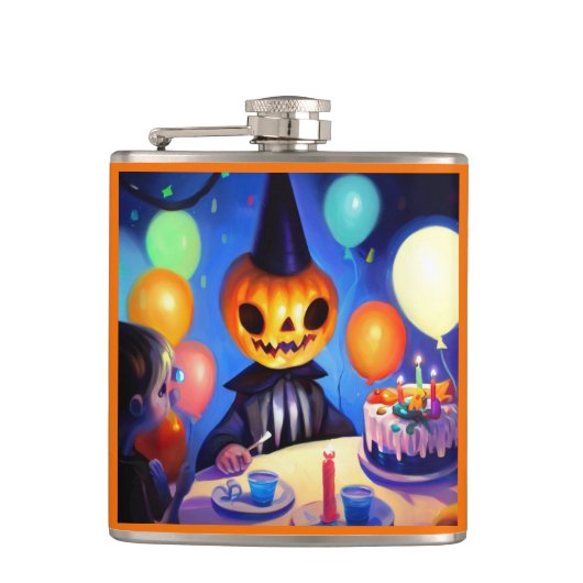 Halloween 2 - Geburtstag Flachmann (Vorderseite)