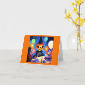 Halloween 2 - Geburtstag Karte (Gelbe Blume)