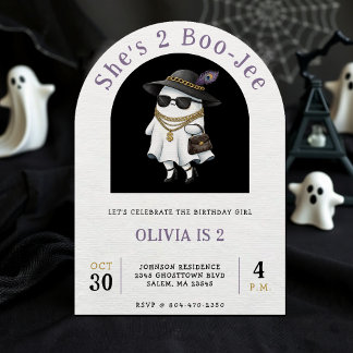 Halloween 2. Geburtstag Party Ghost Two Boujee Einladung