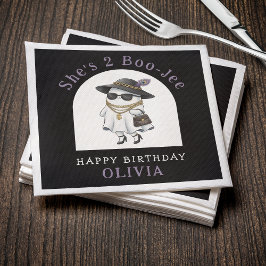 Halloween 2. Geburtstag Party Ghost Two Boujee Serviette