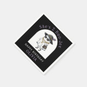 Halloween 2. Geburtstag Party Ghost Two Boujee Serviette (Ecke)