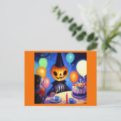 Halloween 2 - Geburtstag Postkarte (Stehend Vorderseite)