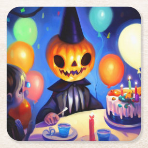 Halloween 2 - Geburtstag Rechteckiger Pappuntersetzer