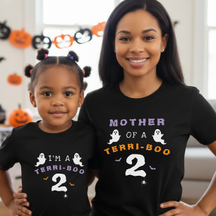 Halloween 2. Geburtstag Terri-Boo Twos Ghost Mothe T-Shirt