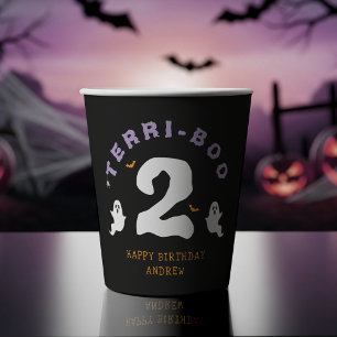 Halloween 2. Geburtstag Terri-Boo Twos Gothic Pappbecher