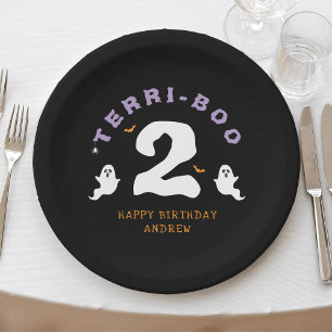 Halloween 2. Geburtstag Terri-Boo Twos Gothic Pappteller