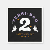 Halloween 2. Geburtstag Terri-Boo Twos Gothic Serviette (Vorderseite)