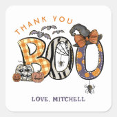 Halloween 2. Geburtstag Vielen Dank Quadratischer Aufkleber (Vorderseite)