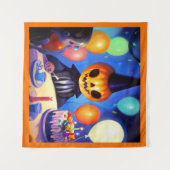 Halloween 2 - Geburtstag Wandteppich (Vorderseite (Horizontal))