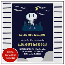 Halloween 2. Geburtstagseinladung boo spooktacular