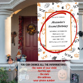 Halloween 2. Geburtstagseinladung zweites Gespenst Einladung