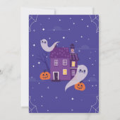 Halloween 2. Ghosts Two Blue House Party Spuk Einladung (Rückseite)