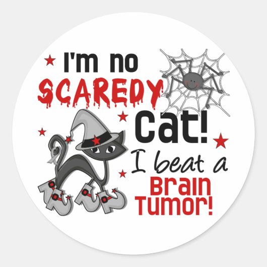 Halloween 2 Hirntumor-Survivor Runder Aufkleber (Vorderseite)