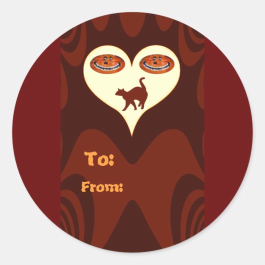 Halloween #2_ runder aufkleber (Vorderseite)