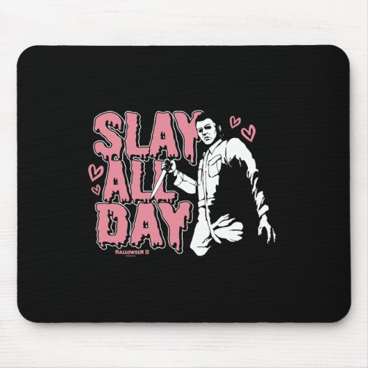 Halloween 2 Valentinstag Michael Myers Slay All Mousepad (Vorne)