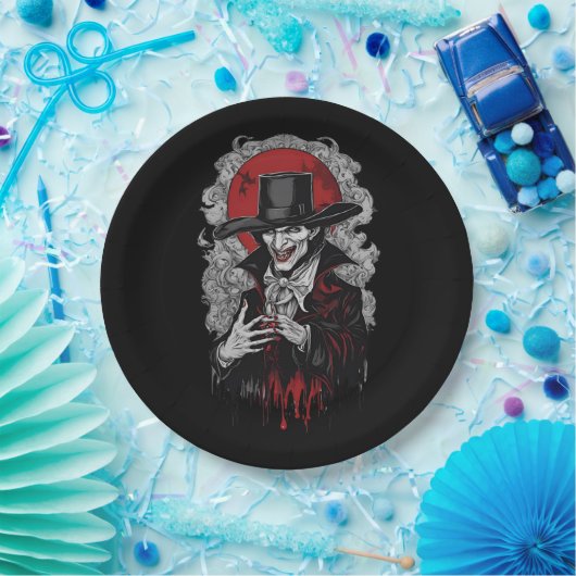 Halloween 2 Vampire, Horror, erschreckend vampire, Pappteller (Party)