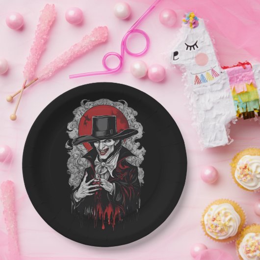 Halloween 2 Vampire, Horror, erschreckend vampire, Pappteller (Party)