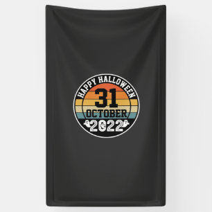 Halloween 31. Oktober 2022 Sonnenuntergang Retro-D Banner