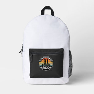 Halloween 31. Oktober 2022 Sonnenuntergang Retro D Bedruckter Rucksack