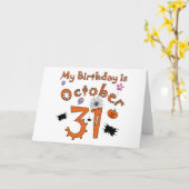 Halloween, 31. Oktober Karte (Gelbe Blume)