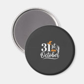 Halloween 31. Oktober Kürbis Hexenhut Design_1 Magnet (Vorderseite/Rückseite)