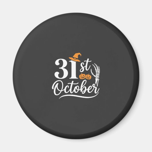 Halloween 31. Oktober Kürbis Hexenhut Design_1 Magnet (Vorne)