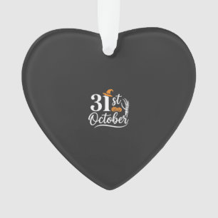 Halloween 31. Oktober Kürbis Hexenhut Design_1 Ornament