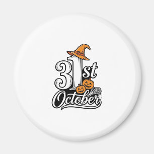 Halloween 31. Oktober Typografie-Shirt-Design_1 Magnet