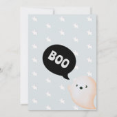 Halloween 3. Geburtstag Boy Boo Three Spirit Einladung (Rückseite)
