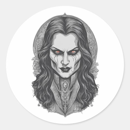 Halloween 3 vampire, Horror, erschreckend vampire, Runder Aufkleber (Vorderseite)