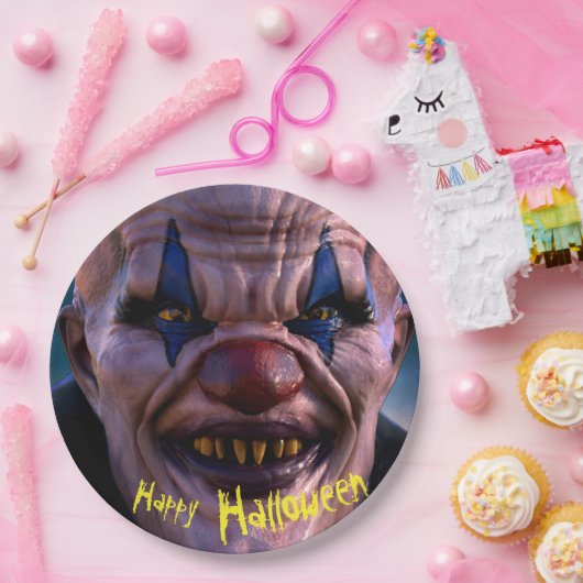 Halloween 3D Beängstigend Clown Pappteller (Party)