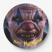 Halloween 3D Beängstigend Clown Pappteller (Vorderseite)
