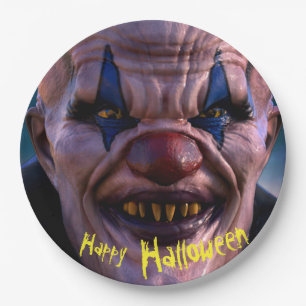 Halloween 3D Beängstigend Clown Pappteller