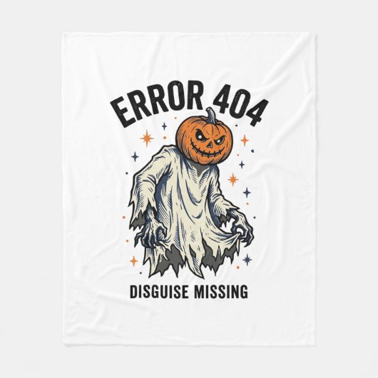 Halloween 404 Kostüm Kürbis Geist Fehler Design_1 Fleecedecke (Vorderseite)