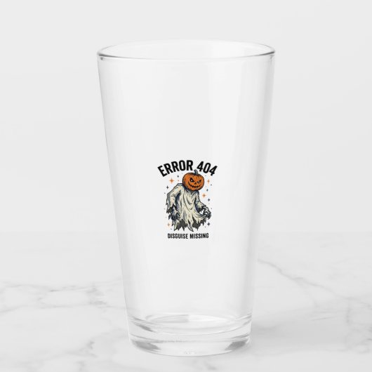 Halloween 404 Kostüm Kürbis Geist Fehler Design_1 Glas (Vorderseite)