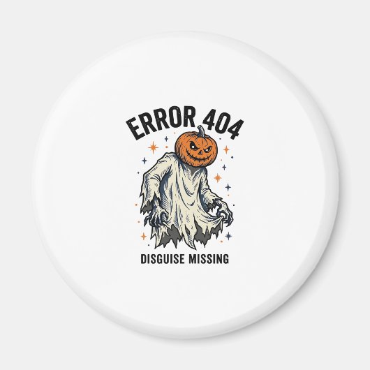 Halloween 404 Kostüm Kürbis Geist Fehler Design_1 Magnet (Vorne)