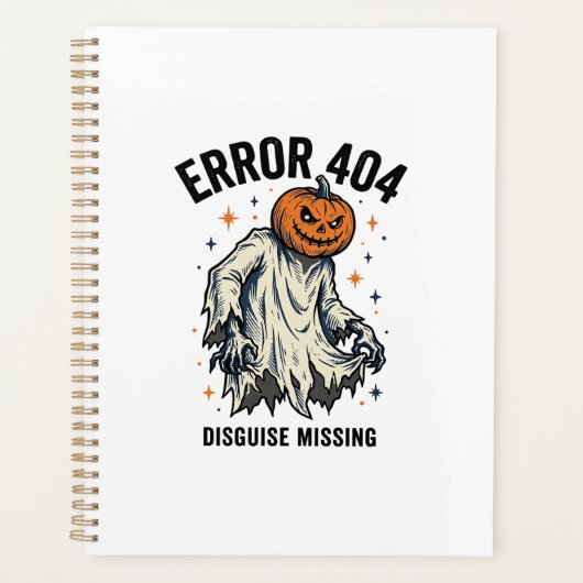 Halloween 404 Kostüm Kürbis Geist Fehler Design_1 Planer (Vorderseite)