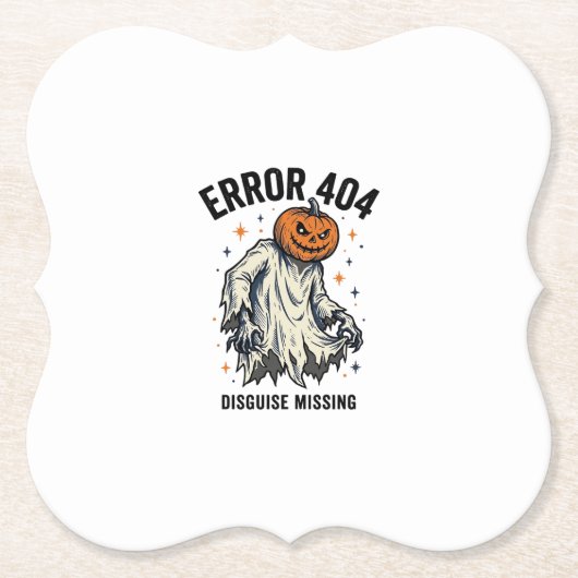 Halloween 404 Kostüm Kürbis Geist Fehler Design_1 Untersetzer (Vorderseite)