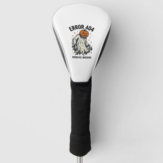 Halloween-404-Kostüm-Kürbis-Geist-Fehlermuster_1 Golf Headcover (Vorderseite)