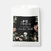 Halloween 40. Geburtstag Pink Bläserskelett Party Geschenktütchen (Vorderseite)