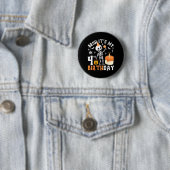 Halloween 4. Geburtstag Bruh-lustiges Skelett 4. Button (Beispiel)