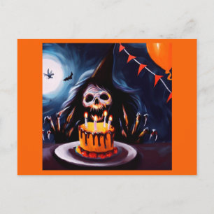 Halloween 4 - Geburtstag Postkarte