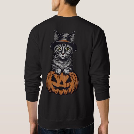 Halloween 4 Kätzchen, Jack-o-Laterne, Geschenk, Kä Sweatshirt (Rückseite)