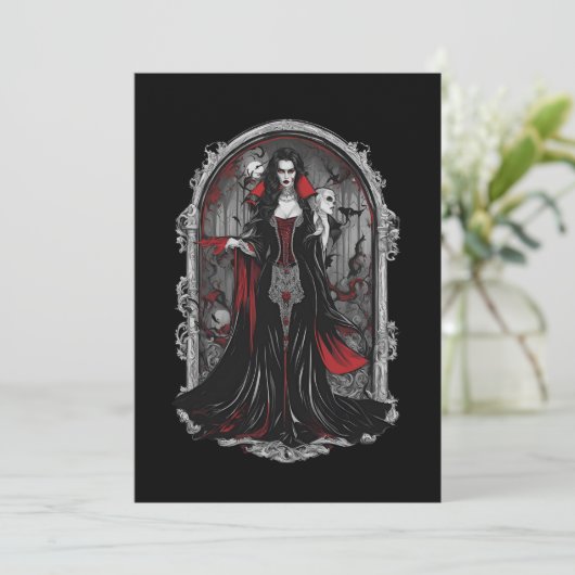 Halloween 4 vampire, b, beängstigendes Monster, Ho Einladung (Stehend Vorderseite)