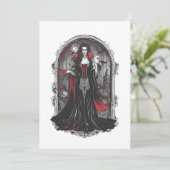 Halloween 4 Vampire, beängstigendes Monster, Horro Einladung (Stehend Vorderseite)