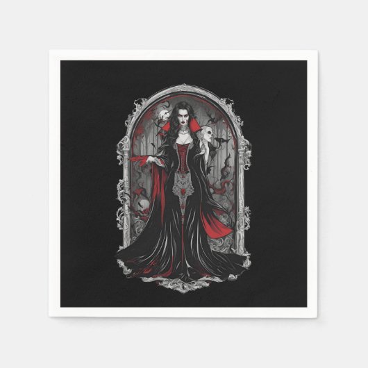 Halloween 4 Vampire, beängstigendes Monster, Horro Serviette (Vorderseite)