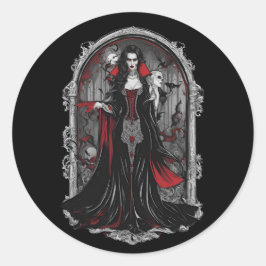 Halloween, 4 Vampire, beängstigendes Monster, Spaß Runder Aufkleber