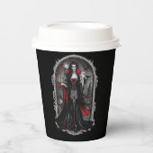 Halloween 4 Vampire, lustiges, beängstigendes Mons Pappbecher (Vorderseite)