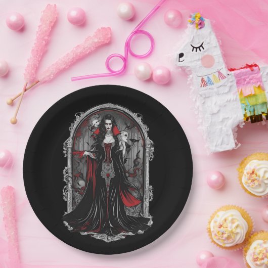 Halloween 4 Vampire, lustiges, beängstigendes Mons Pappteller (Party)