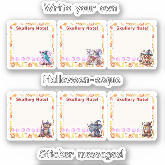 Halloween-4" x 4" Vinyl-Aufkleber nach Maß geschni Aufkleber (Vorderseite)